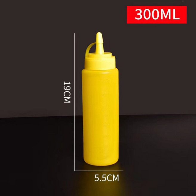 擠壓式調味瓶 250ML, 12安黃 - 300ml, 1個