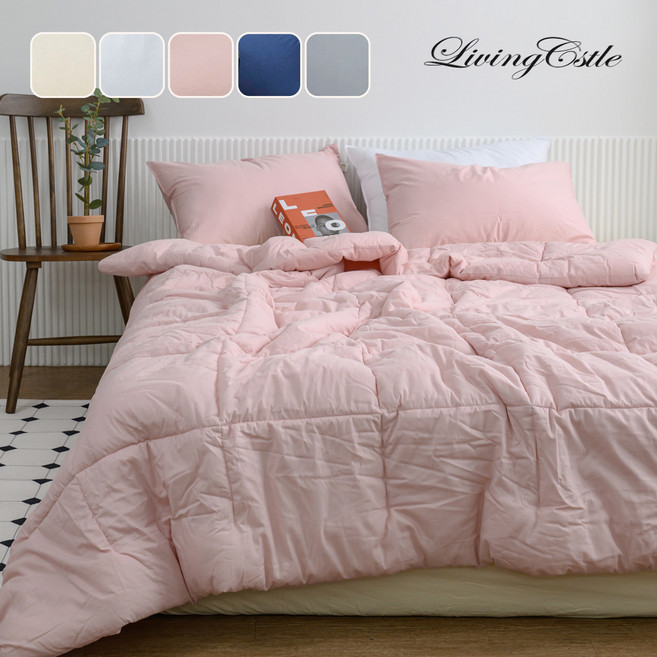 국산 리빙캐슬 순면 모던코튼 차렵이불 항균솜