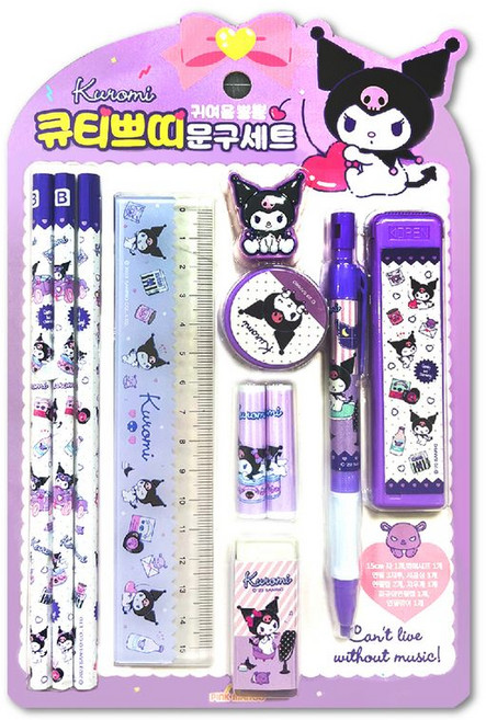 쿠로미 큐티쁘띠 문구세트 1P, 1개, 혼합색상