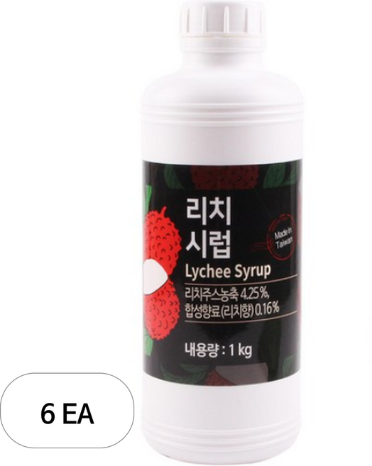 딜라잇가든 리치 시럽, 1kg, 6개