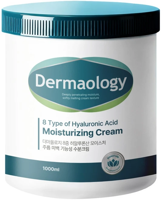 [피부 보습 115% 개선] 더마올로지 8중 히알루론산 대용량 수분크림 1L 주름개선 미백 고보습 진정 영양 기능성 여성 여자 남자 남성, 1개 - 쿠팡