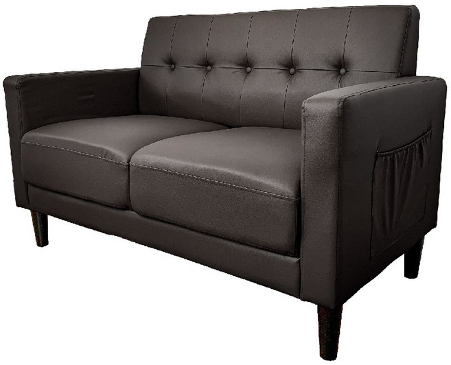 【JUSTBUY】蘭德(獨立筒)貓抓皮雙人沙發 雙人沙發 懶人沙發 沙發床 套房沙發 躺椅, 耐刮耐磨貓抓皮-黑色