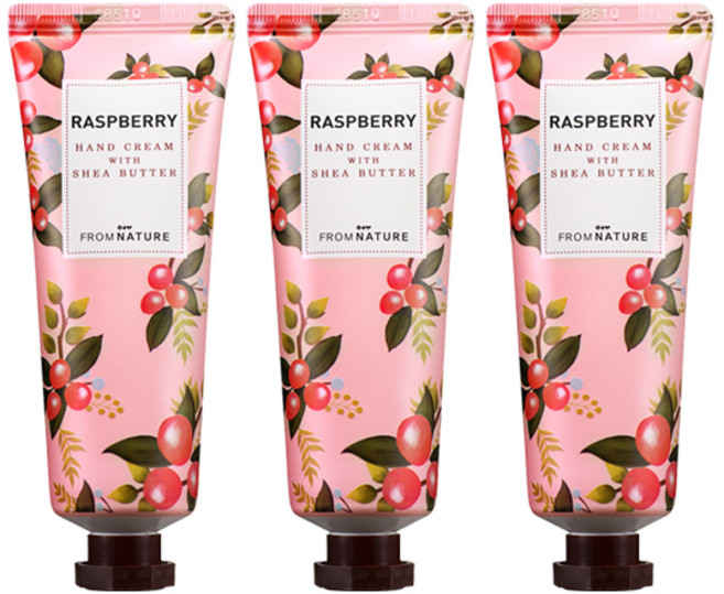 프럼네이처 핸드크림 위드 쉐어버터 50ml 3개 [라즈베리]