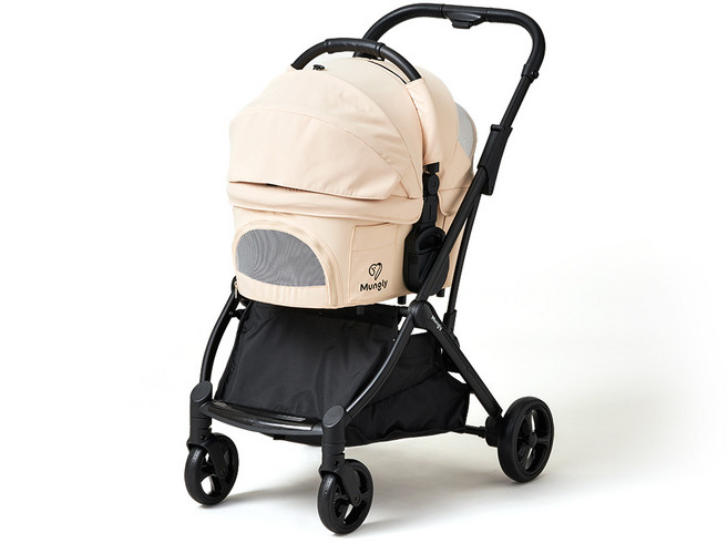 멍글리 위고 2in1 이동식캐리어 반려동물 펫유모차, 위고 펫 유모차 소프트베이지색상, 1개