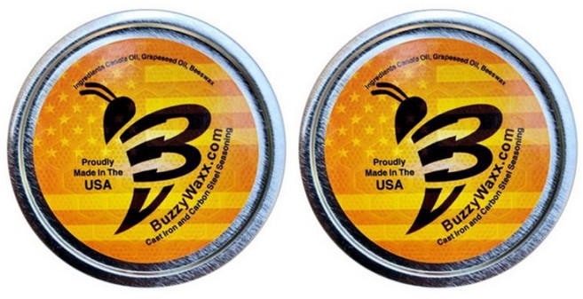 버즈왁스 무쇠팬 주물팬 시즈닝 캔타입 왁스 크림, 2개