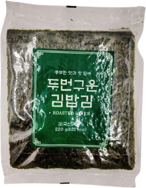 하늘비 두 번 구운 안 터지는 김밥김 220g 100매 1속 (가정용 업소용), 1개