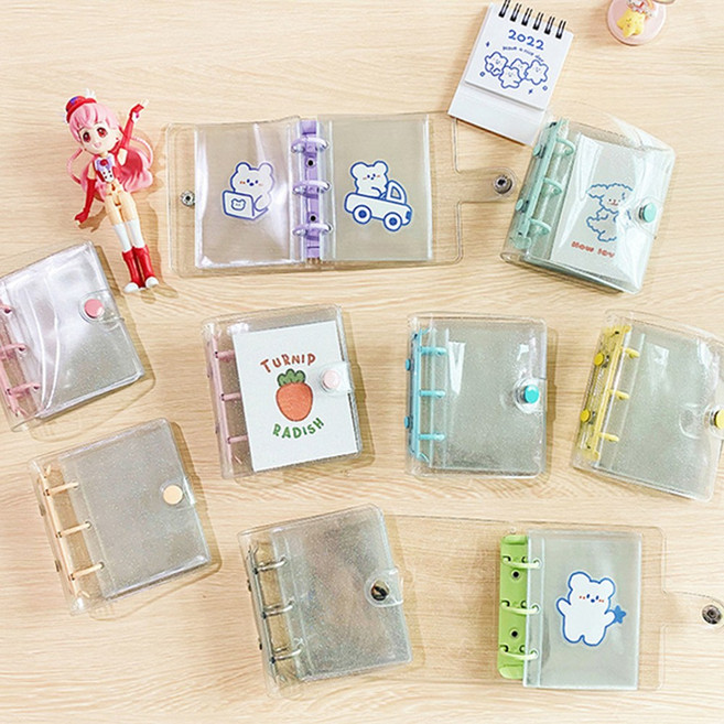 [5시건 당일출고] 미니 클리어 콜렉트북 1단 포토카드 바인더 포카 폴라로이드 앨범 카드 보관, 10매, 03. 오렌지