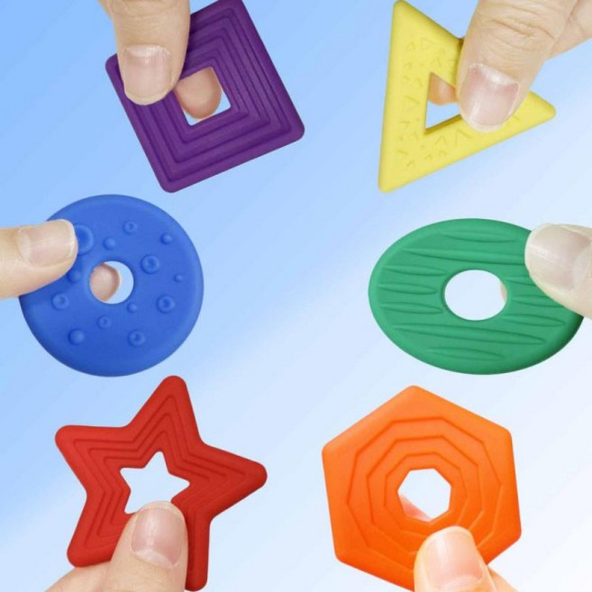 감각 돌 Fidget 장난감 6X 실리콘 스트레스 릴리프 조용한 긴장 완화제 진정 도구 게임, 01 China Mainland