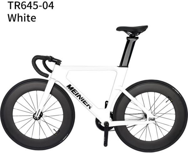 700C 탄소 섬유 트랙 자전거 4951545760cm 탄소 고정 기어 자전거, 54cm matt, [00] TR645-04White, 1개