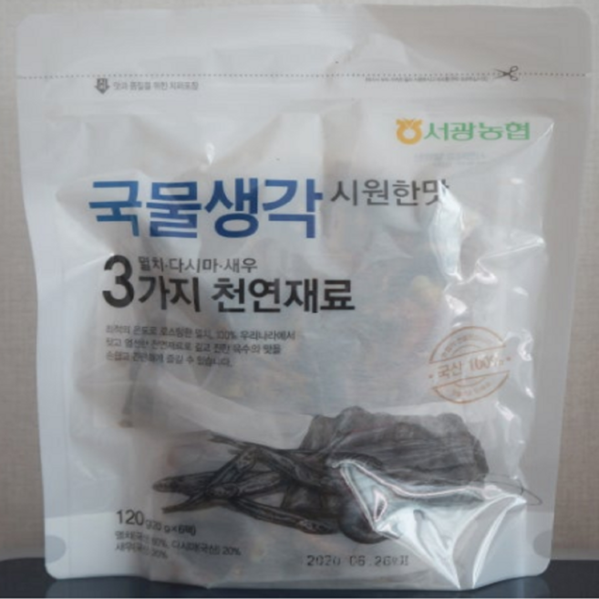 서광농협 국물생각 시원한맛 120g, 단품, 1개