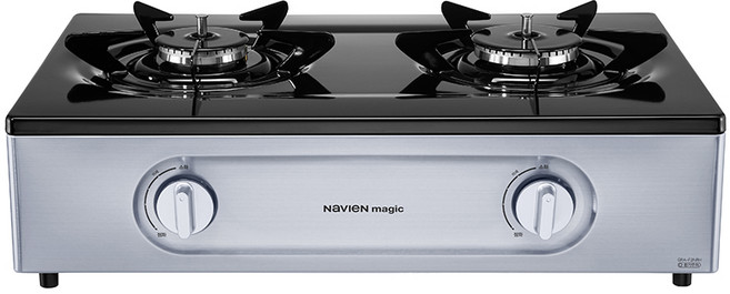 나비엔 매직 NEW 에코 2구 가스레인지 과열 방지 안심 센서, LNG, GRF-1342D