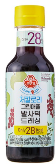(무)(냉장)오뚜기 그린애플발사믹 저칼로리드레싱312g, 312g, 3개