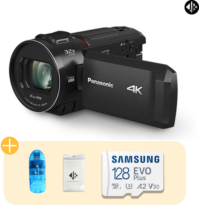 [포토리뷰이벤트] 파나소닉 컴팩트 4K 프리미엄 캠코더 HC-VX3 + 메모리 + 리더기 + 융 패키지, 128GB 패키지