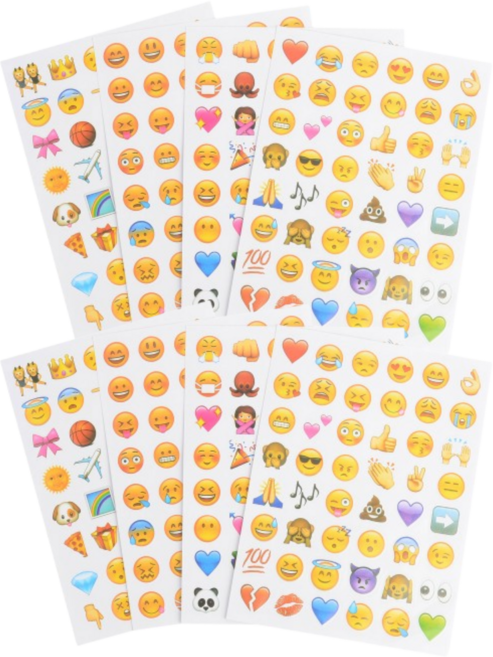 이음모음 이모티콘 다꾸 스티커, 8장, 1세트, 프리미엄
