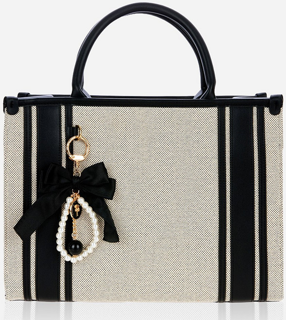 끄레앙 여성용 노트북수납 캔버스 텀블러 토트백 + 키링 세트 H775