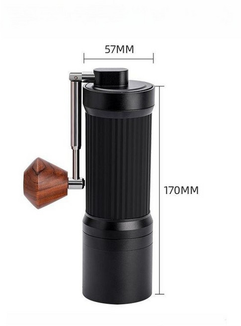 휴대용 접이식 수동 커피 그라인더 핸드밀 원 분쇄기, 1개, 블랙