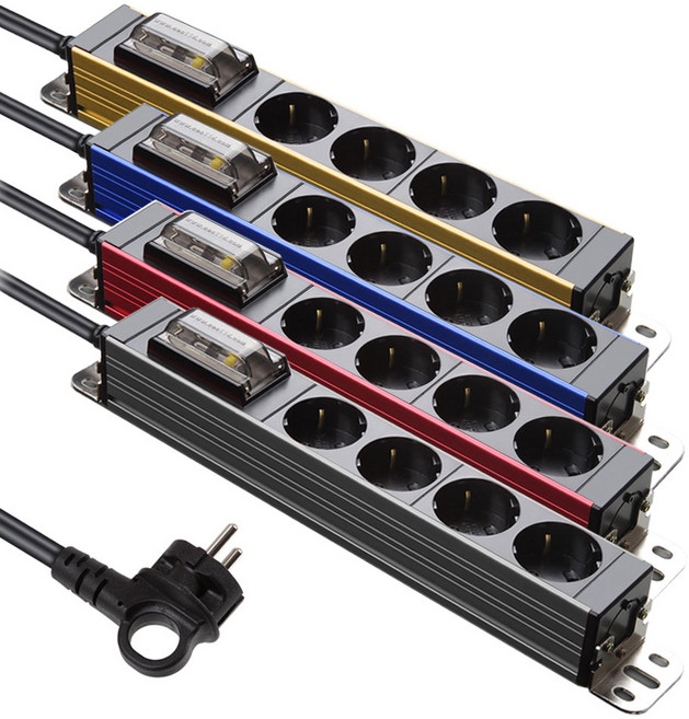 현대일렉트릭 서버탭 국산 4000W 고용량 알루미늄 멀티탭 4구, 1개, 티타늄, 1.5m