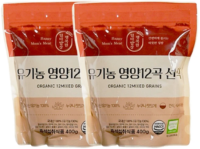 유기농 영양 12곡 선식, 2개, 400g - 쿠팡