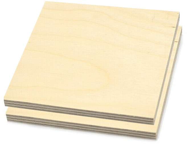 자작나무 합판 소형사이즈 목재 받침 목공 스트링아트 재료 두께 12mm, 2개, 12x250x250mm