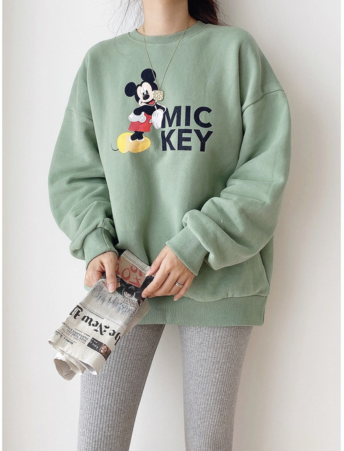 디즈니 양기모 루즈핏 미키 맨투맨 3color