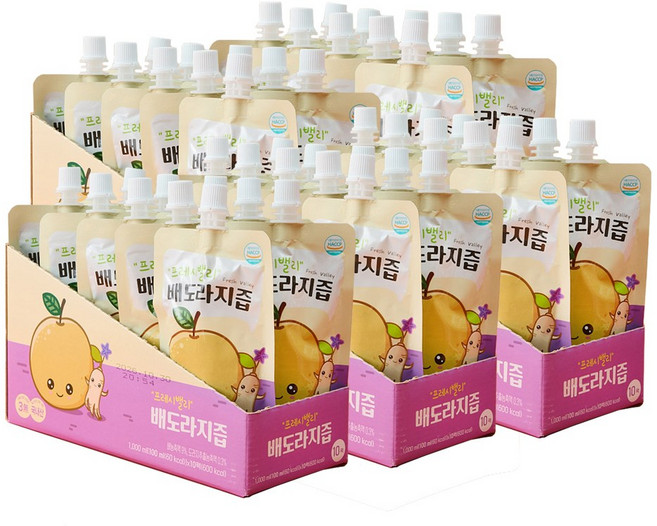 국산배 도라지 대추 생강을 정성껏 담아 만든 배도라지즙 100mlX50개, 100ml, 50개