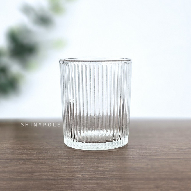 샤이니폴 양키캔들 보티브 홀더 캔들 홀더 티라이트 용기, 투명-스트라이프