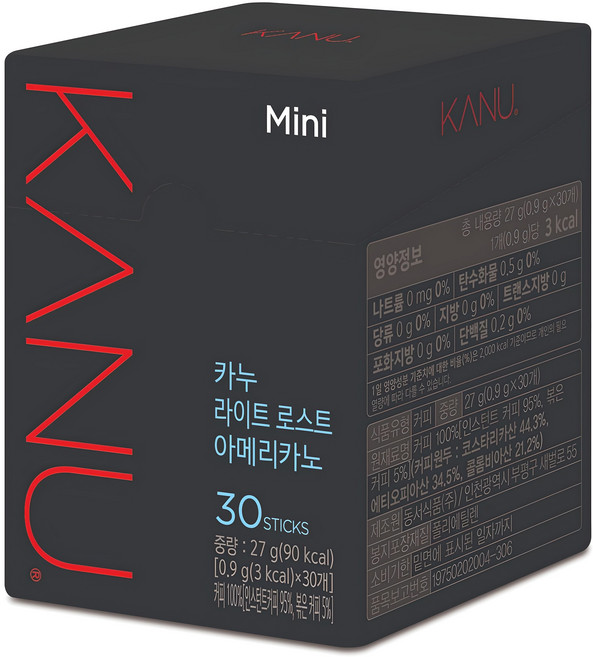 카누 라이트 로스트 아메리카노 원두커피믹스, 900mg, 30개입, 1개