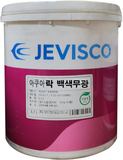 제비스코 아쿠아락 친환경락카 4L 친환경바니시 수성바니쉬 백색무광 목재페인트, 1개