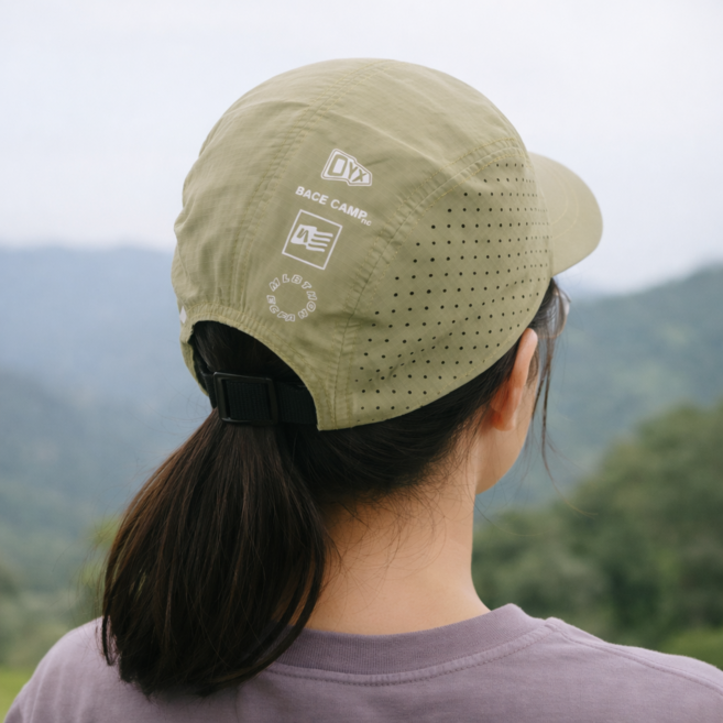 더하임 남녀공용 초경량 메쉬 러닝 모자 UV차단 통기성 스포츠 등산 숏챙 캡, 카키, 1개