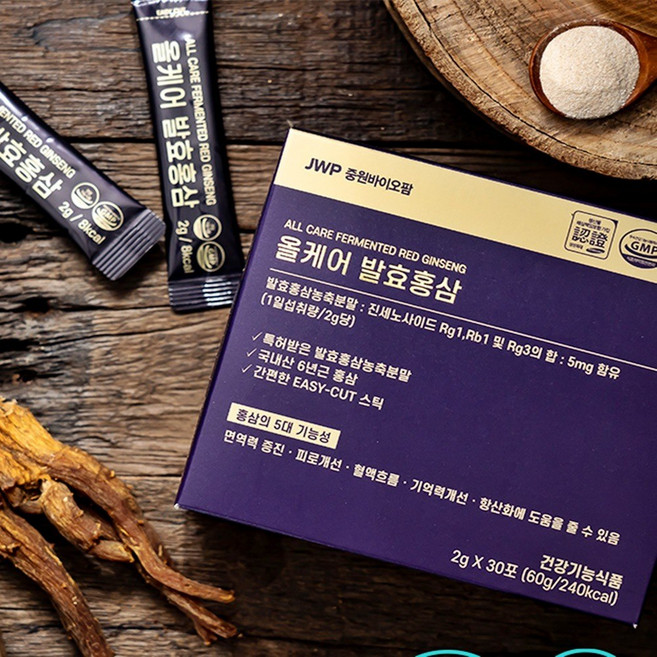올케어 발효홍삼 2gx30포 진세노사이드 수험생 부모님선물, 2g, 1개
