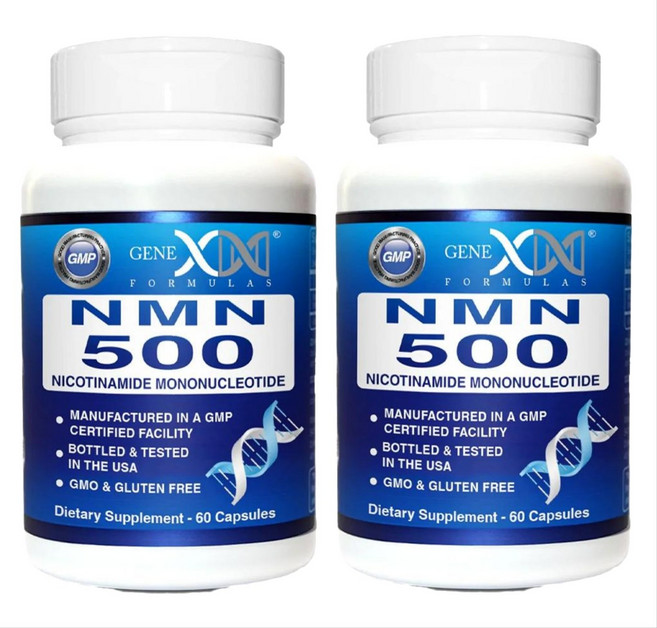 제넥스 포뮬러스 NMN Nicotinamid 니꼬틴아미드 모노뉴클레오타이드 500 60캡슐 X 2통, 60정, 2개