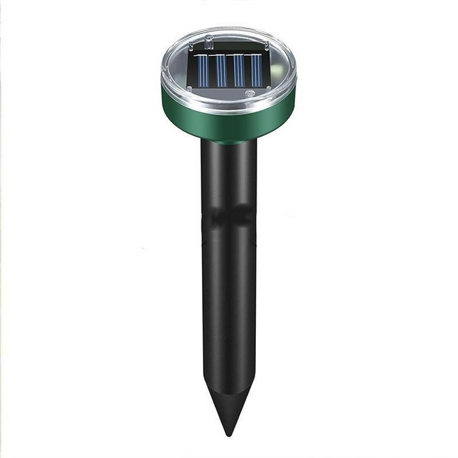 퇴치기 태양광 발전 방수 두더지 쥐 퇴치기 음파 스파이크 정원 해충 억제 2 개 4, [01] 4pcs round