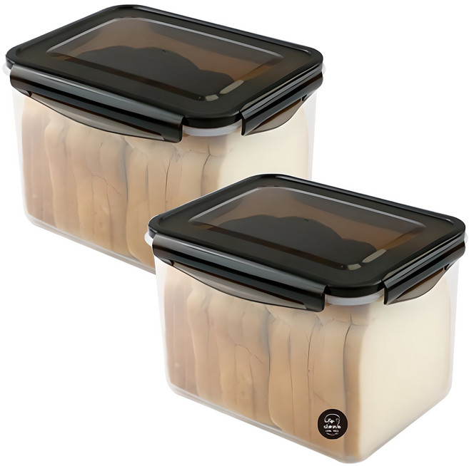 나누담 클래식 식빵보관 밀폐용기, 2개, 3L