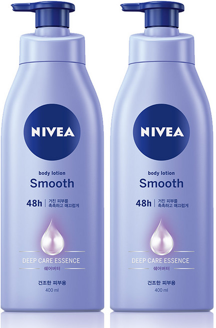 니베아 바디로션 스무드, 400ml, 2개