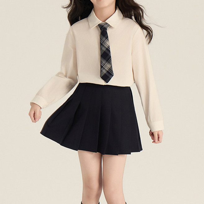 델루비오 주니어 여아 셔츠 스커트 투피스 스쿨룩 단정한 교복 스타일 하객룩 입학식