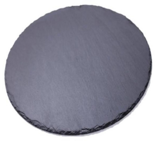 圓形岩板托盤, 黑色, 1個