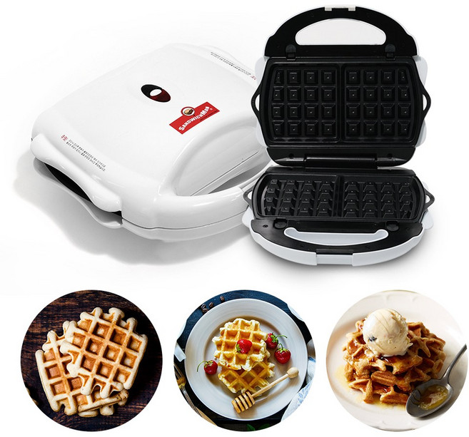 샌드위치맨 와플 만들기 메이커 플레이트 세트, 본체+와플플레이트
