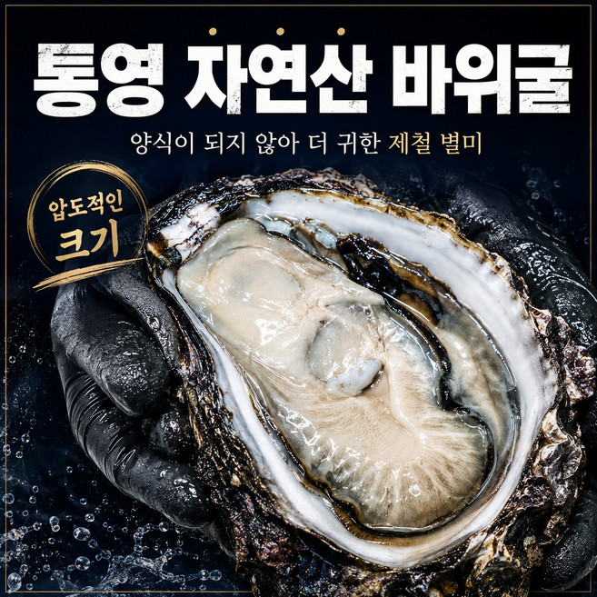 통영 자연산 바위굴 대왕굴 벚굴 제철 생굴 산지직송, 1개, 1kg (1-3미 내외)