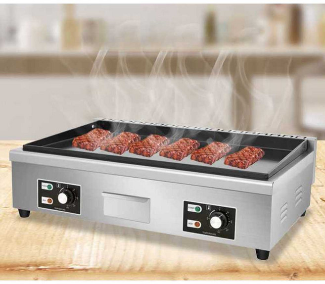 그리들 업소용 철판 야끼바 토스트 불판 볶음밥 호떡 상품, 전기 4.4KW (73x40)