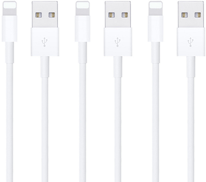 아이폰 라이트닝 8핀 호환 충전 케이블, 화이트, 3개, 1m