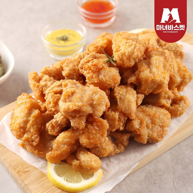 [마녀바스켓] 맘스터치 시그니처 순살치킨 1kgx2팩, 2개, 1kg