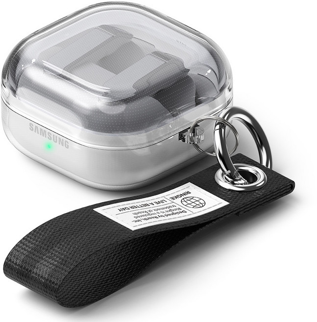 Ringke 輕薄抗震保護殼 適用三星 Galaxy Buds 4/4 Pro, 黑, 1個