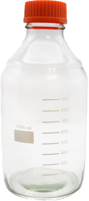 메디아병 눈금 유리병 국산 시약병 샘플병, 2개, 1L