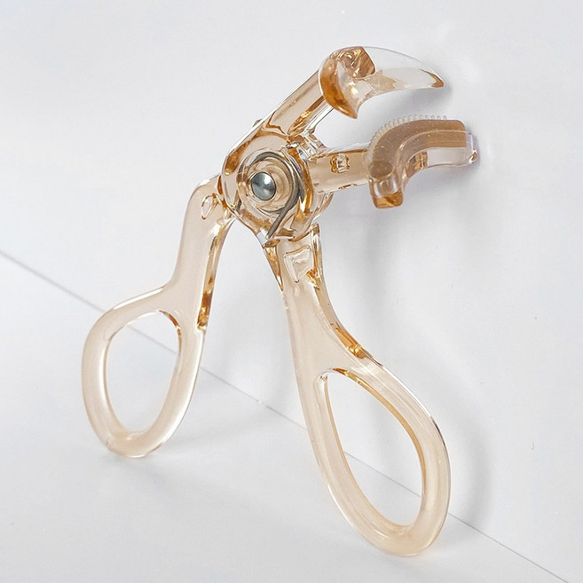 MH 2024 투명 아이래시 컬러 뷰러 완벽한 뷰티 아이템 오래 지속되는 효과 미끄럼 방지 뷰러 리필 패드 포함 두가지 색깔 & 디자인 가능, 1개, 브라운 투명 와이드핏