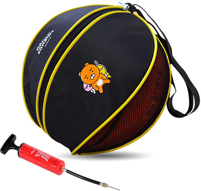 카카오프렌즈 볼가방, 블랙+에버라스트펌프(레드), 1개