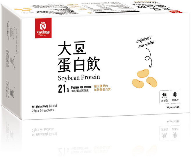 京工 大豆蛋白飲 1盒 (全新升級 沖泡飲品 蔬菜湯 養生沖泡粥 即食粥 蔬食餐), 24個, 27g