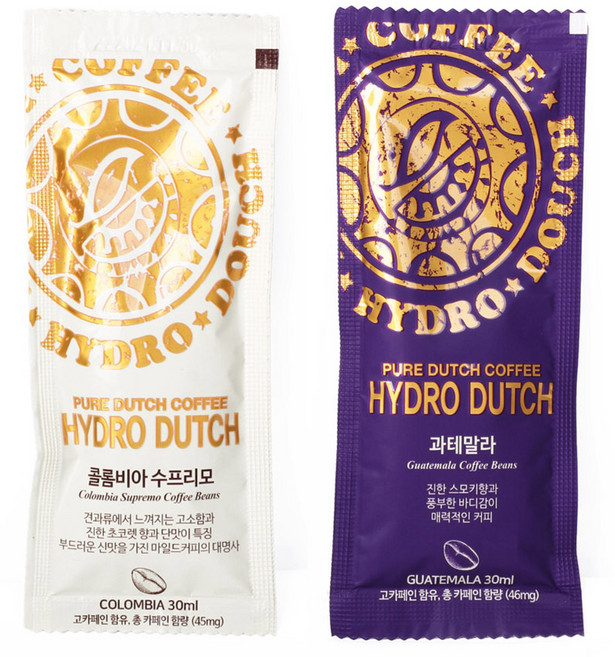 하이드로 더치커피 원액 콜드브루 (콜롬비아 수프리모 I 과테말라) 혼합세트, 1세트, 60개입, 30ml