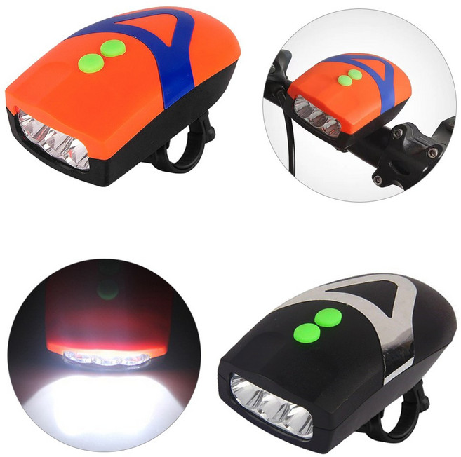 [2개 1세트 묶음] (자전거 전조등 B타입 1P+1P) LED 라이트 안전등 후미등 LED 후레쉬 램프, 혼합, 2개