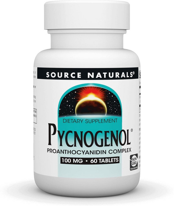 소스내추럴스 피크노제놀 100mg 타블렛, Source Naturals 소스 내추럴스 피크노제놀, 2개, 60정