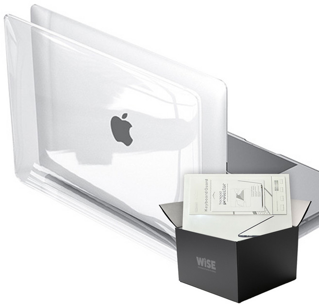 와이즈 맥북에어 15인치 M3 투명 하드 케이스 구성품 세트 A3114, 맥북에어 M3 15인치 A3114, [2]+투명 키스킨, 1개